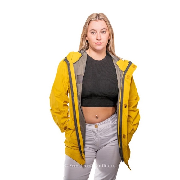 Red Ledge Free Rein Rain Jacket Yellow Extra Small - Picture 2 of 5